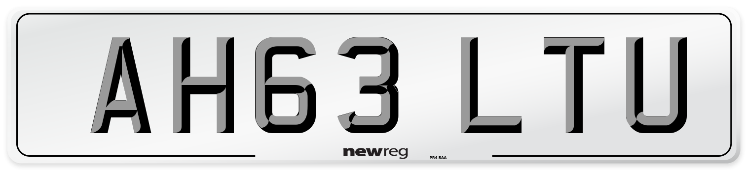 AH63 LTU Number Plate from New Reg